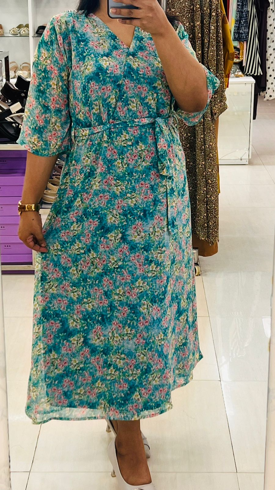Printed Long Gown | G1380YL | G1380P