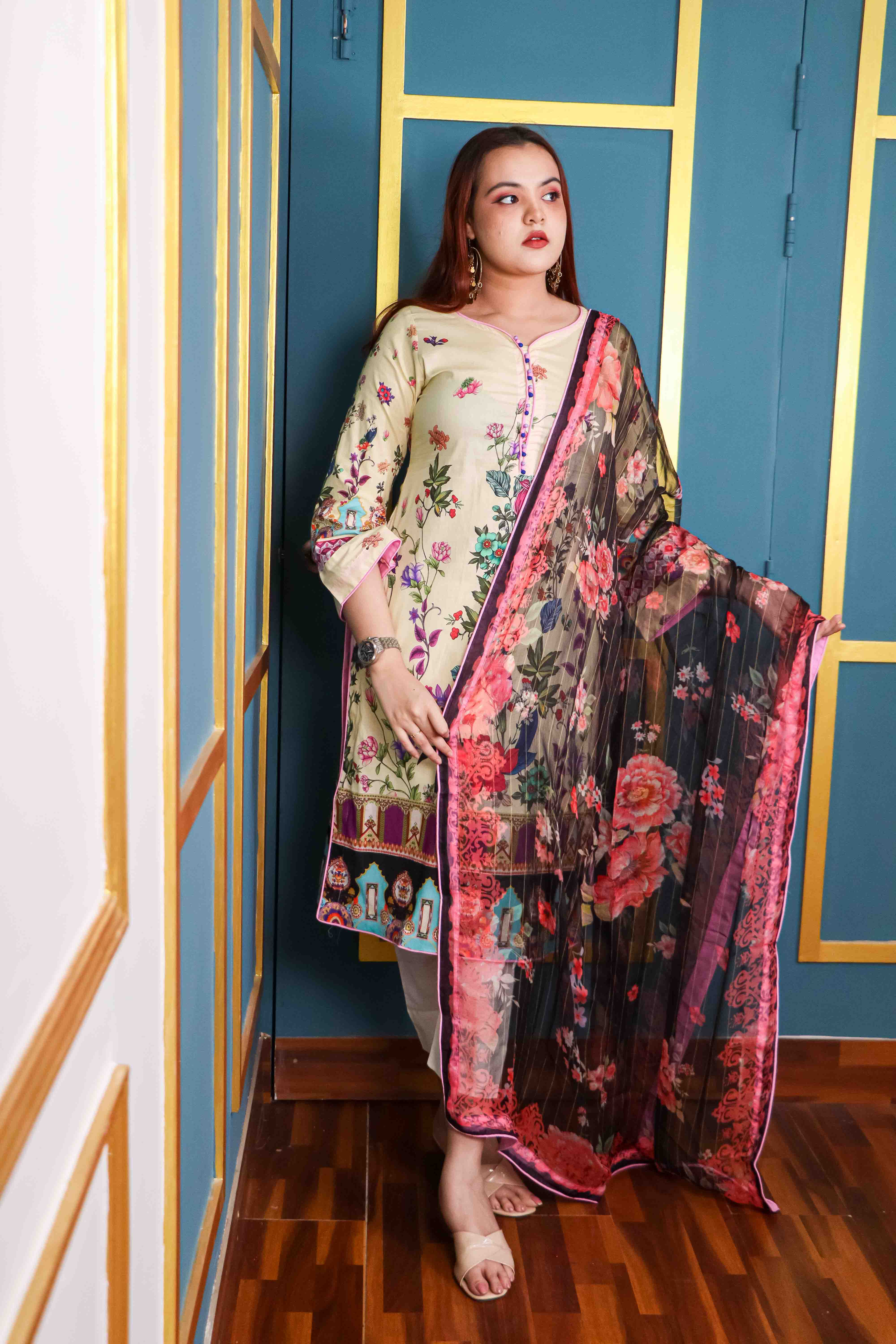 Unstitched Three Pc- SC1399CR