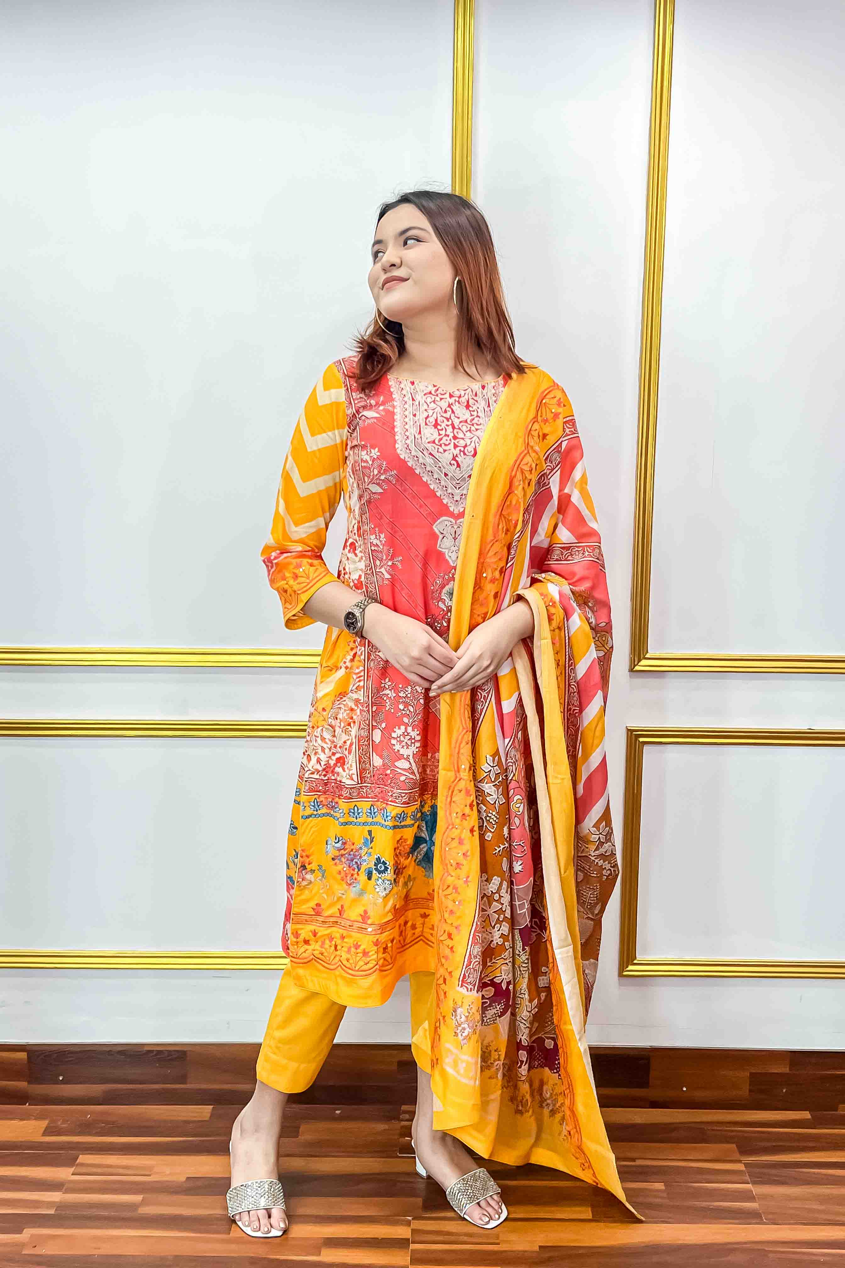 Unstitched Three Piece