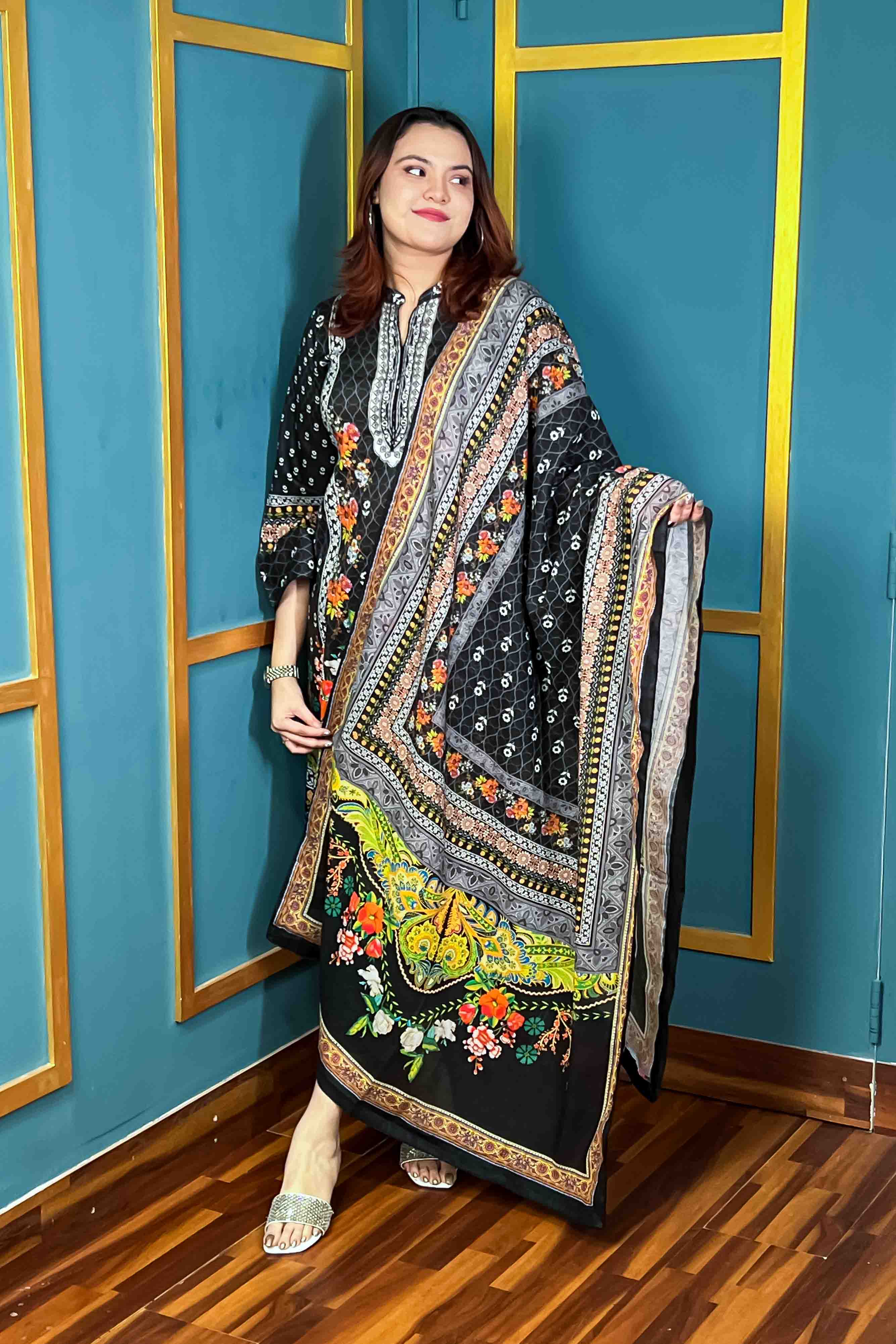Unstitched Three Piece