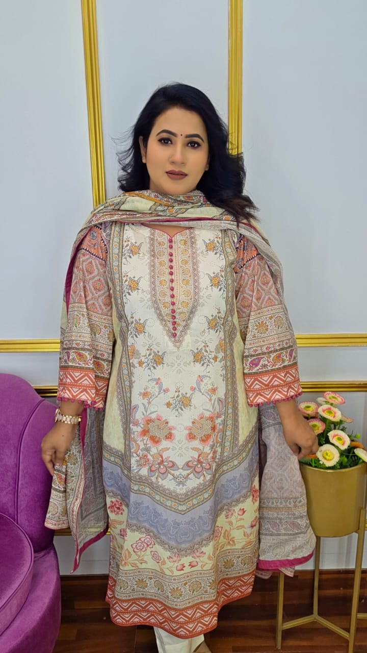Unstitched Three Piece