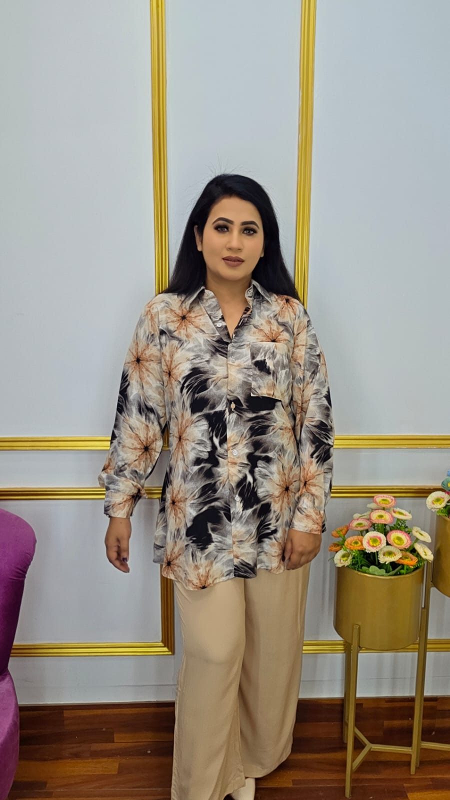 ফ্লোরাল কো-অর্ডস সেট | Floral Printed Co-ords Set | Shopping Zone BD | Style #G1399BS