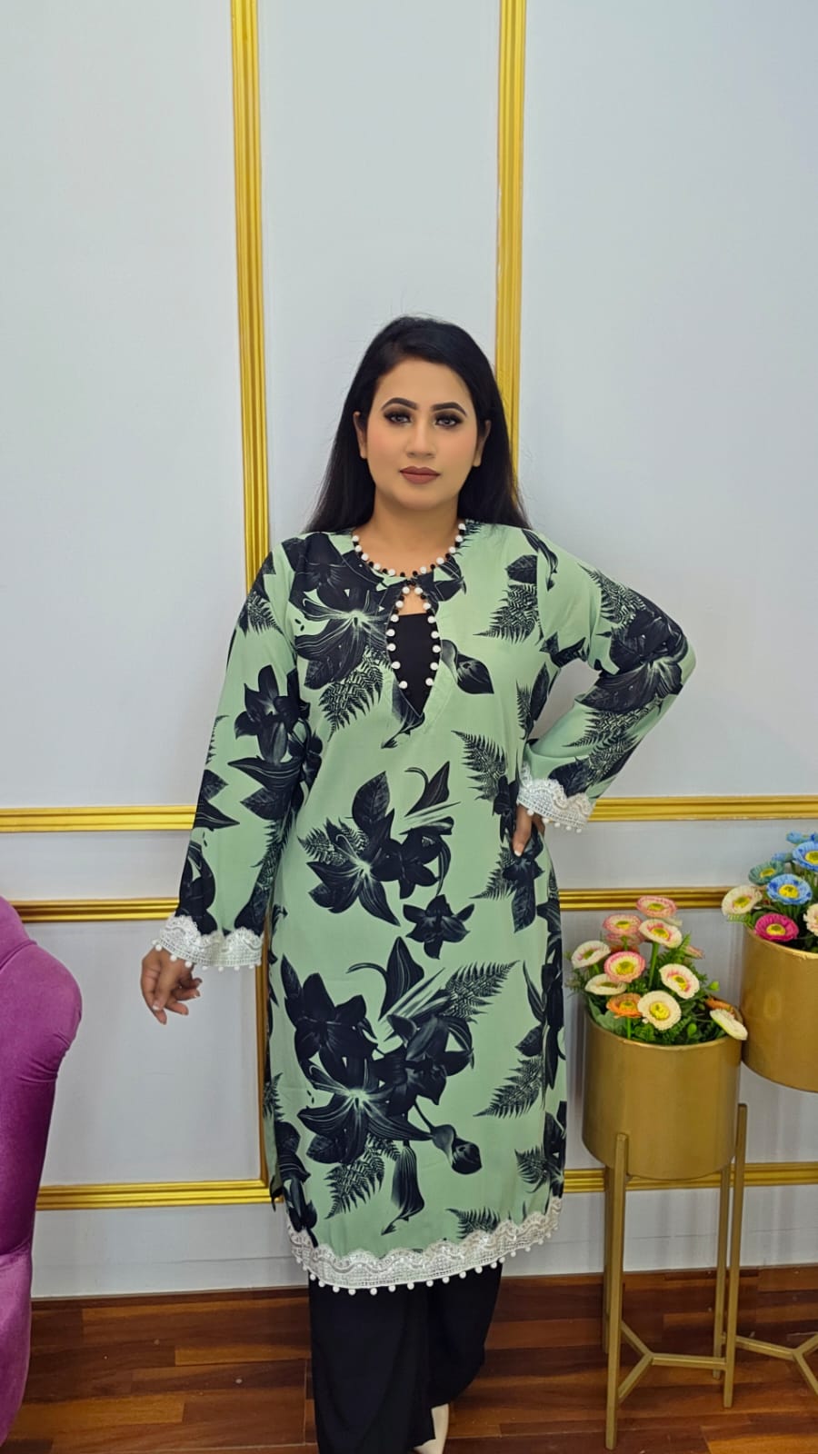 প্রিমিয়াম কো-অর্ডস সেট | Korean Jorjet Co-ords Set | Shopping Zone BD | Style #G1750BC