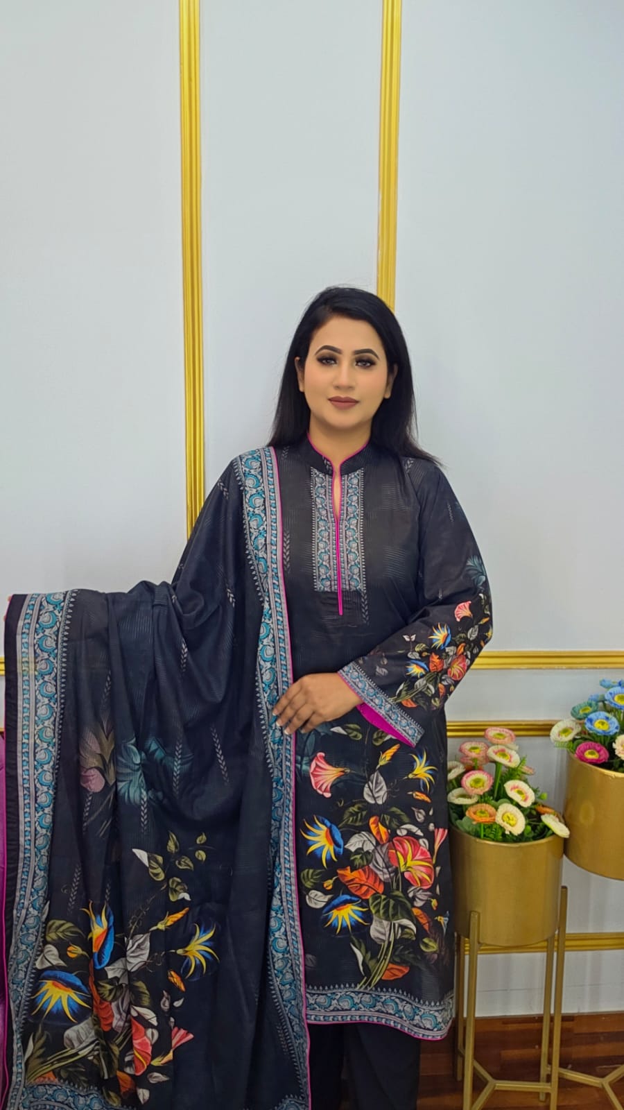 রেডি থ্রি পিস | Ready Three Piece — Salwar Kameez | Shopping Zone BD | Style #G1750BC ৳ 1,550.00