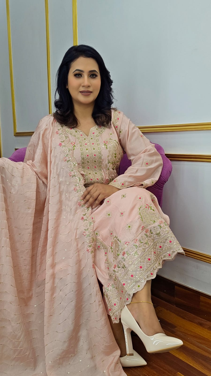 আনস্টিচ ৪ পিস | Unstitched Four pcs | Shopping Zone BD | Style #SSF2650C
