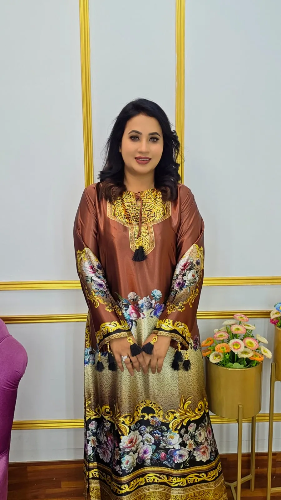 Luxury Silk Printed Kurti | | Shopping Zone BD | Style #G1399MS