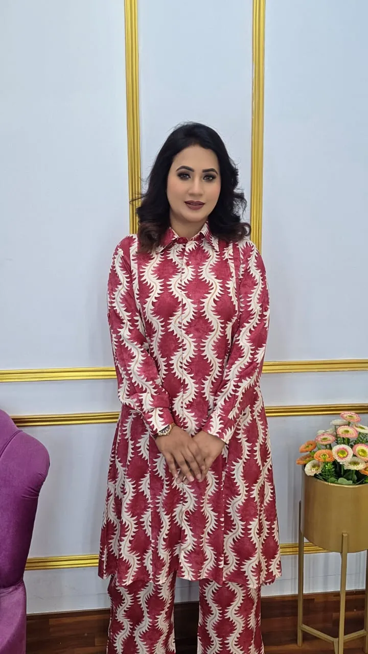 Linen Co-ords Set – Button-Down Shirt Pant