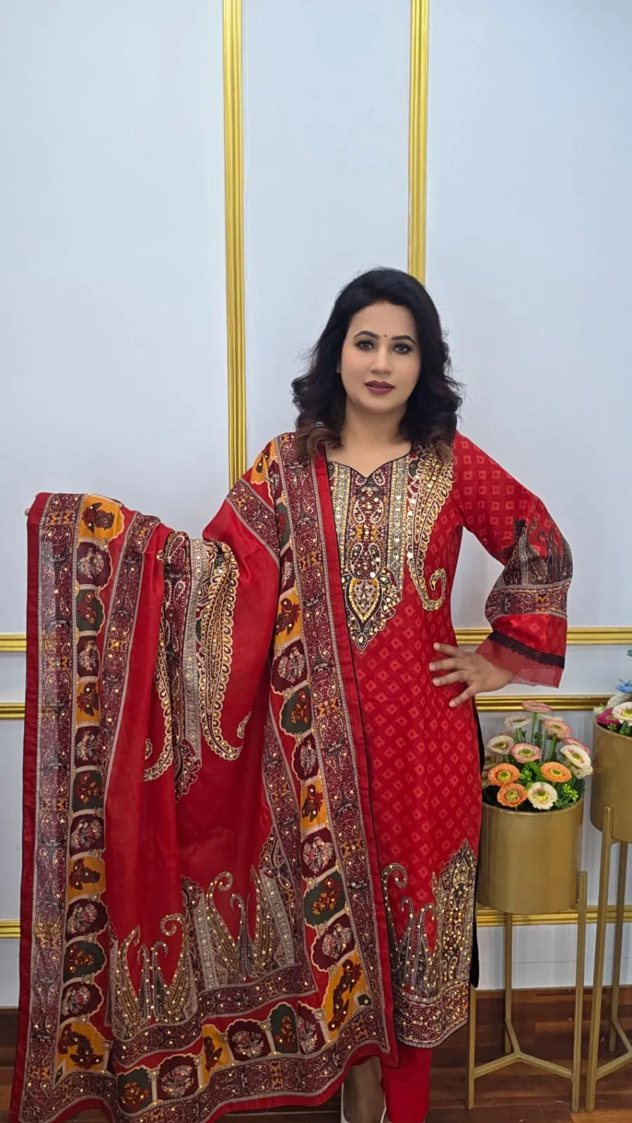 Unstitched Three Piece Pure Cotton Dress with Digital Print